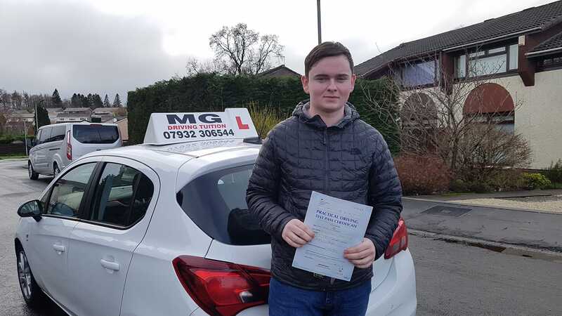 Congratulations to Niall McGrory from Erskine who passed his driving test with only 1 driving error! Well done!